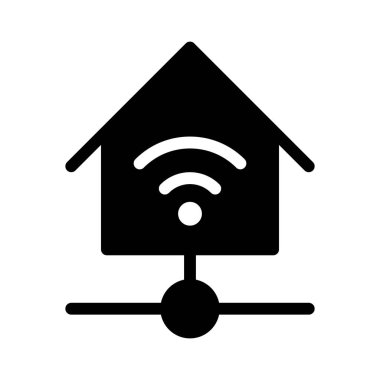 Beyaz arkaplanda Wifi simgesi, vektör illüstrasyonu