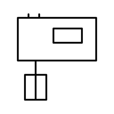 Mutfak Karıştırıcı simgesi, vektör illüstrasyonu