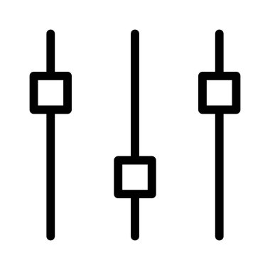 Kaydırıcı Fader Karıştırıcı simgesi, vektör illüstrasyonu