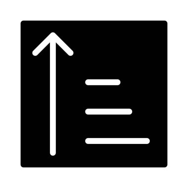 UP simgesi, vektör illüstrasyonunu sırala