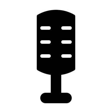 mikrofon simgesi, vektör illüstrasyonu