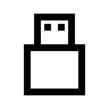 Usb Flash Depolama simgesi, vektör illüstrasyonu