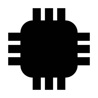 Ana Çip Elektronik simgesi, vektör illüstrasyonu