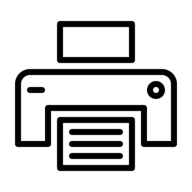 Yazıcı simgesi, vektör illüstrasyonu