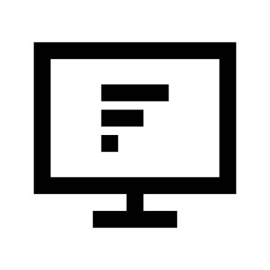 Beyaz arkaplan, vektör illüstrasyonunda simgeyi göster