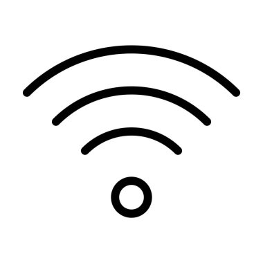 Beyaz arkaplanda Wifi simgesi, vektör illüstrasyonu