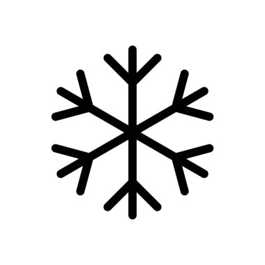 Kar Tanesi Kış simgesi, vektör illüstrasyonu