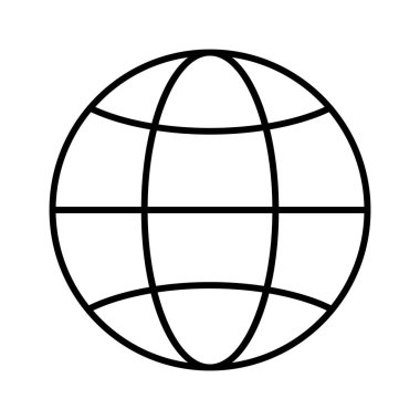 Dünya çapında lojistik kavramı, beyaz arkaplanda Globe simgesi, vektör illüstrasyonu