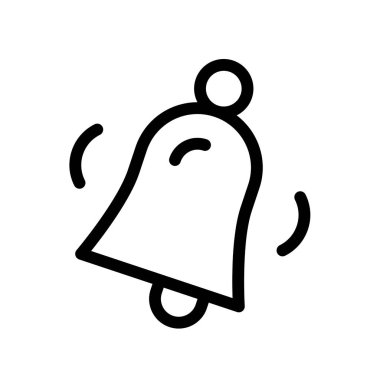 Beyaz arkaplanda alarm simgesi, vektör illüstrasyonu