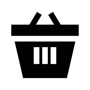 Sepet simgesi, vektör illüstrasyonu