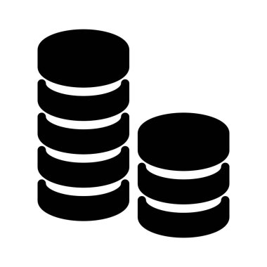 Bozuk para simgesi, vektör illüstrasyonu