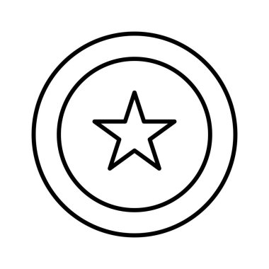 Kaptan Amerika ikonu, vektör illüstrasyonu