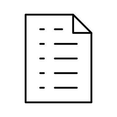 Beyaz arkaplandaki Proje simgesini listele, vektör illüstrasyonu