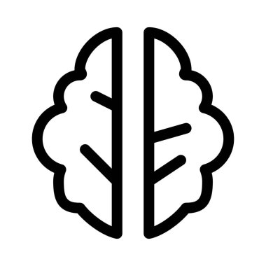 Beyin Tıbbı simgesi, vektör illüstrasyonu