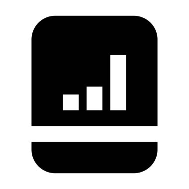 İstatistikler, Tablet Tablosu Grafik simgesi, vektör illüstrasyonu