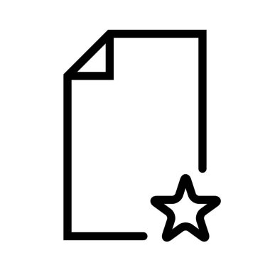 Beyaz arkaplan üzerindeki belge simgesi, vektör illüstrasyonu