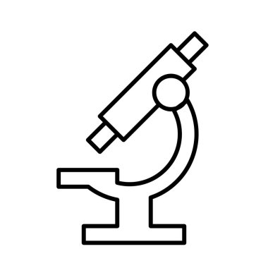 Mikroskop tıbbi simgesi, vektör illüstrasyonu