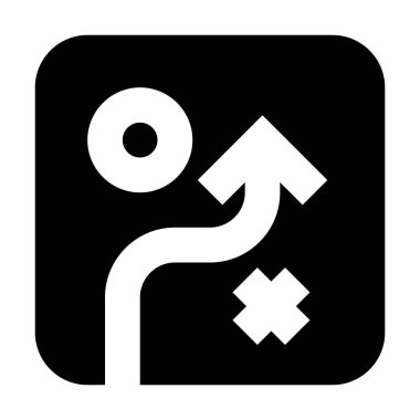 Strateji simgesi, vektör illüstrasyonu