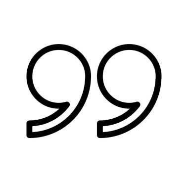 alıntı işareti simgesi, vektör illüstrasyonu