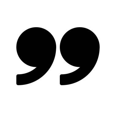 alıntı işareti simgesi, vektör illüstrasyonu