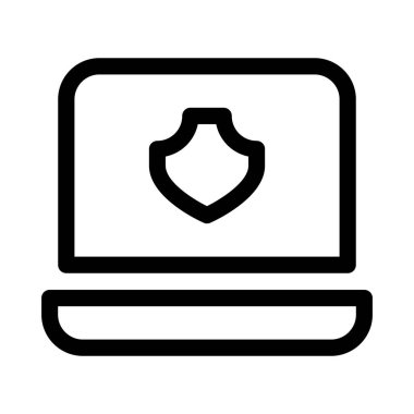 Beyaz arkaplanda Not Defteri Kalkanı simgesi, vektör illüstrasyonu