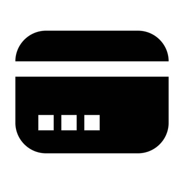 Beyaz arkaplanda Banka Kartı simgesi, vektör illüstrasyonu