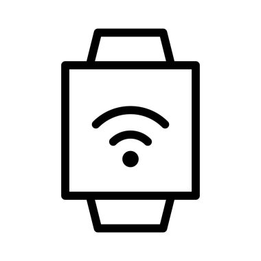 Beyaz arkaplanda Wifi simgesi, vektör illüstrasyonu