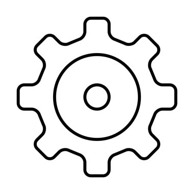 dişli simgesi, vektör çizimi