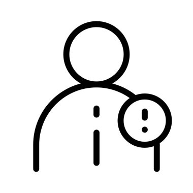 Beyaz arkaplan, vektör illüstrasyonunda Yönetici Arayüzü Denetimi Hesap simgesi