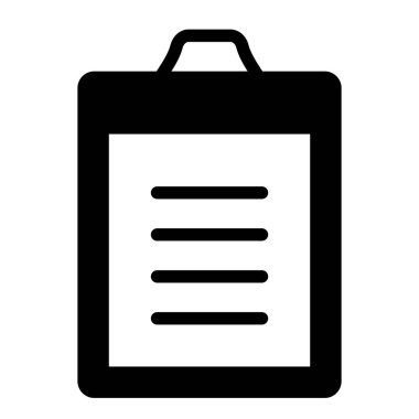 Beyaz arkaplan üzerindeki kontrol listesi simgesi, vektör illüstrasyonu