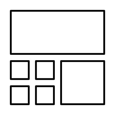 Portföy simgesi, vektör illüstrasyonu   