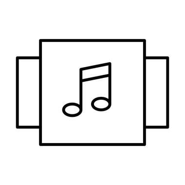 Notalar Müzik simgesi, vektör illüstrasyonu 