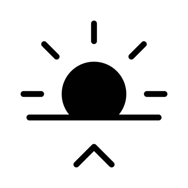 Sonnenaufgang Symbol Vektorabbildung — Stockvektor