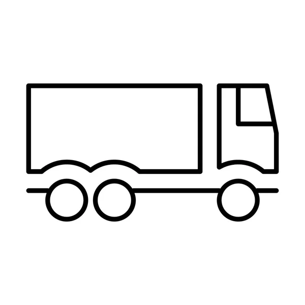 Ikona Kamionu Vektorová Ilustrace — Stockový vektor