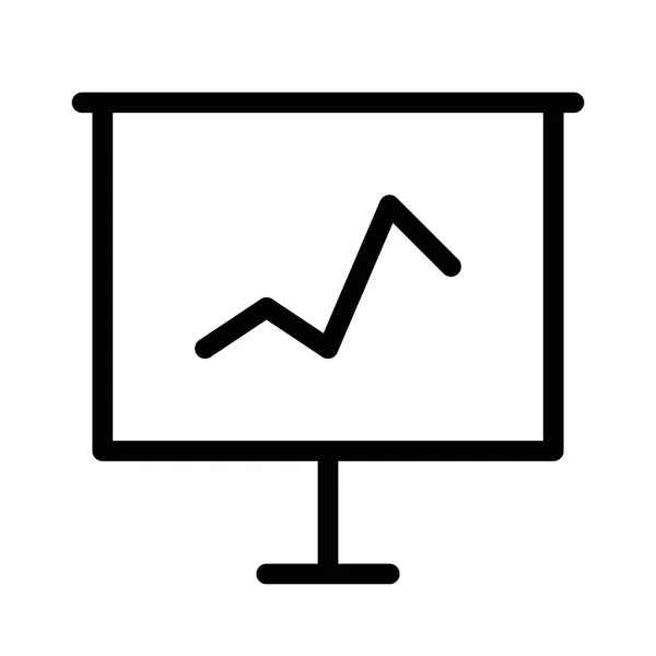 Icono Gráfico Línea Ilustración Vectorial — Vector de stock