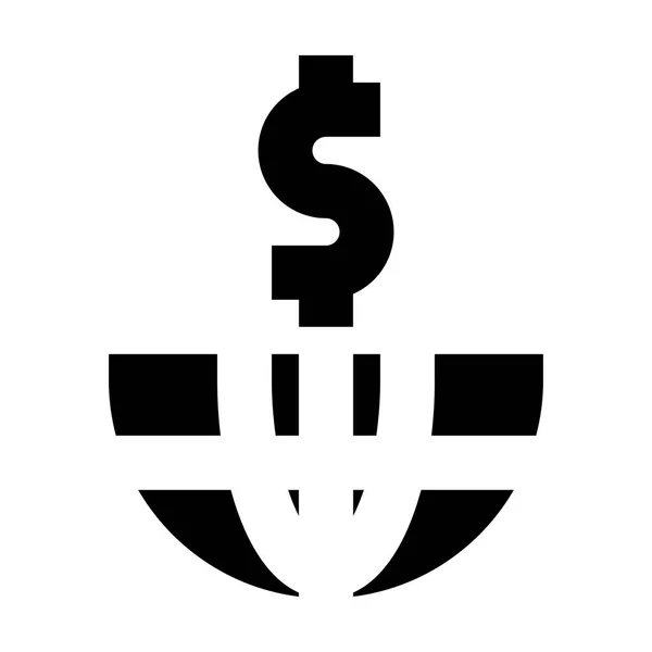 Monnaie Réserve Icône Dollar Illustration Vectorielle — Image vectorielle