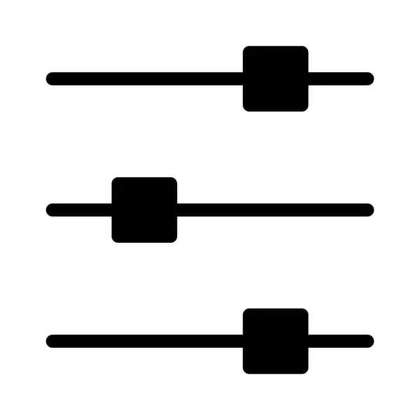 Slider Fader Mixer Symbol Vektorabbildung — Stockvektor