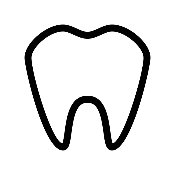 Zahn Symbol Auf Weißem Hintergrund Vektorillustration — Stockvektor