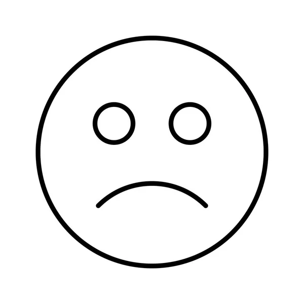 Emoji Triste Icona Sfondo Bianco Illustrazione Vettoriale — Vettoriale Stock