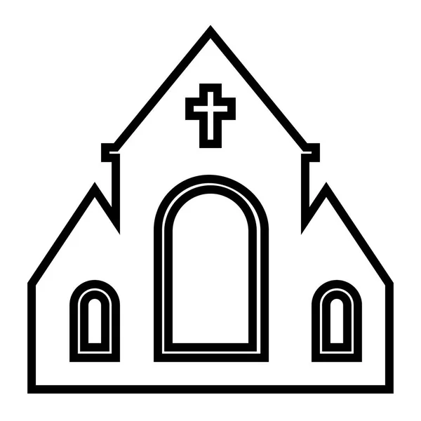Kerk Icoon Vector Illustratie — Stockvector