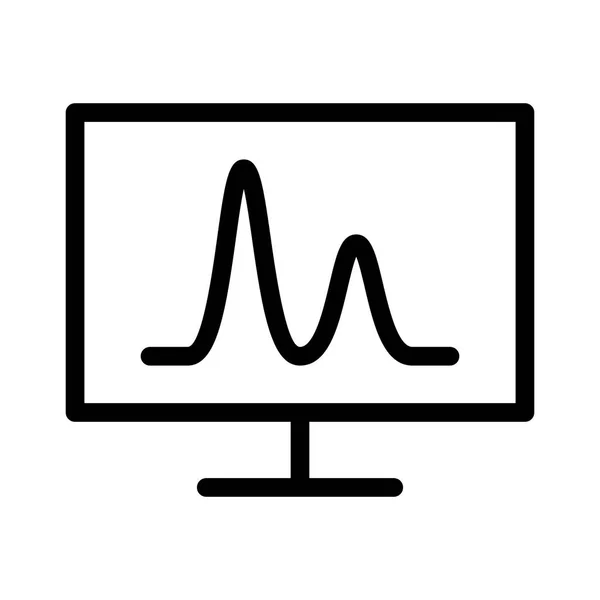 Affichage Impulsion Cardiaque Icône Médicale Vecteur — Image vectorielle