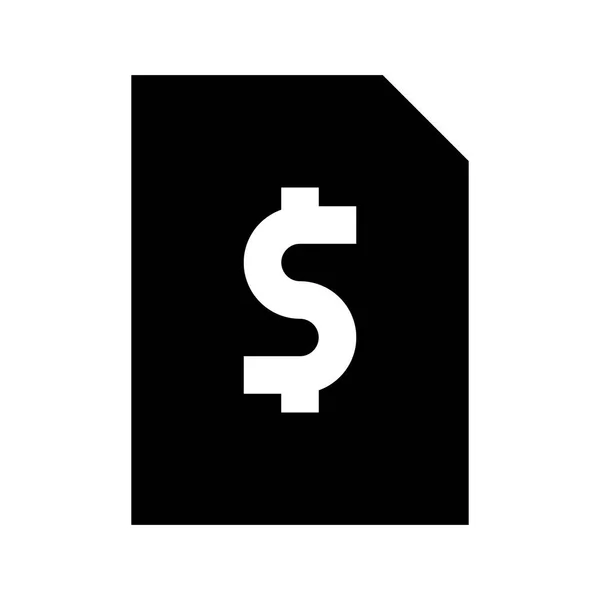 Bill Dollar Icon White Background Vector Illustration — Stock Vector