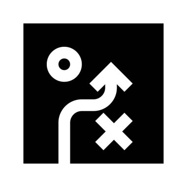 Strateji simgesi, vektör illüstrasyonu