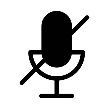 mikrofon simgesi, vektör illüstrasyonu