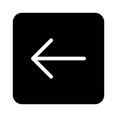 Backarrow simgesi, vektör illüstrasyonu