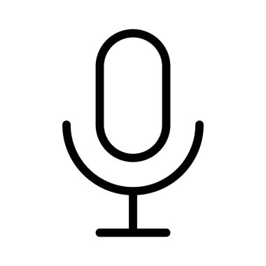 mikrofon simgesi, vektör illüstrasyonu