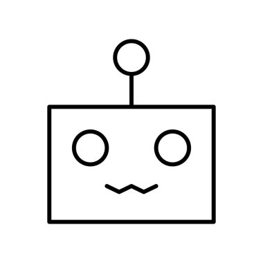  Robot simgesi, vektör çizimi  