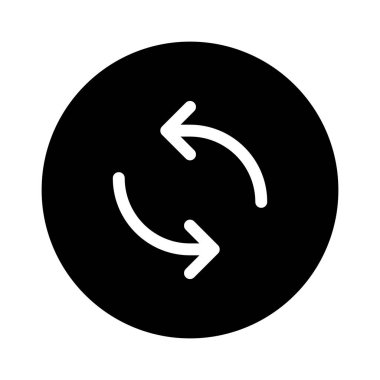 Sync Arrows simgesi, vektör illüstrasyonu 