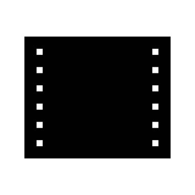  Filmstrip Ortam simgesi, vektör illüstrasyonu 
