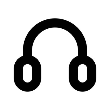 kulaklık simgesi, vektör illüstrasyonu